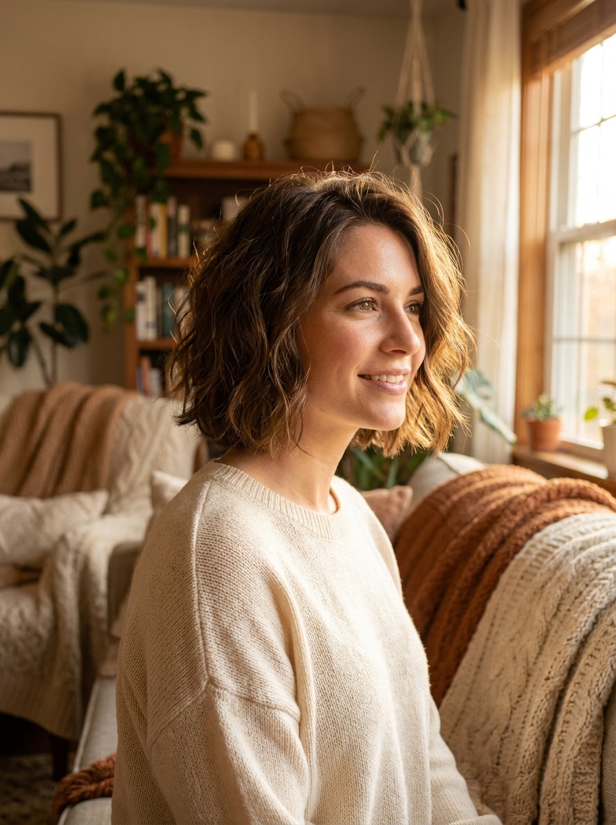 Soft Wavy Bob als freche kurze Bob Frisuren Inspiration 2026